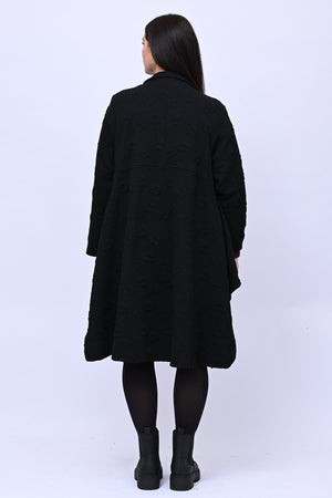 Cappotto felpa goffrato - Nero