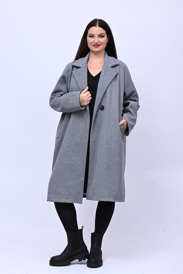 Cappotto over doppio petto - Grigio