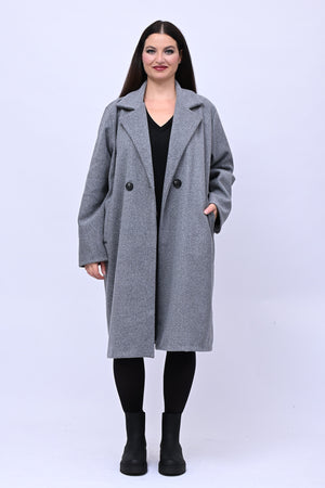 Cappotto over doppio petto - Grigio