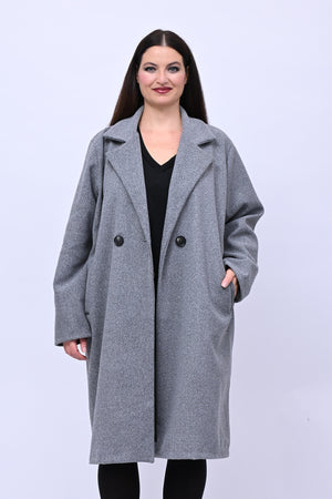 Cappotto over doppio petto - Grigio