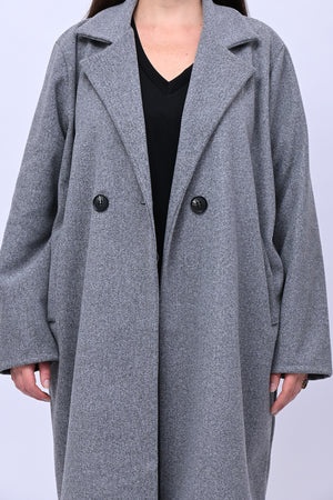 Cappotto over doppio petto - Grigio