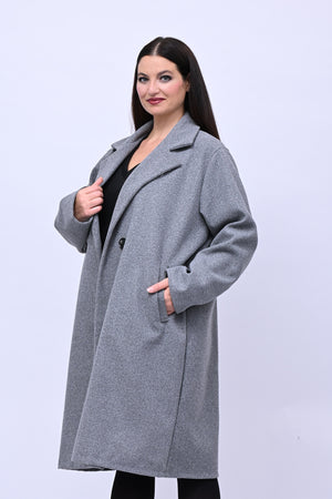 Cappotto over doppio petto - Grigio
