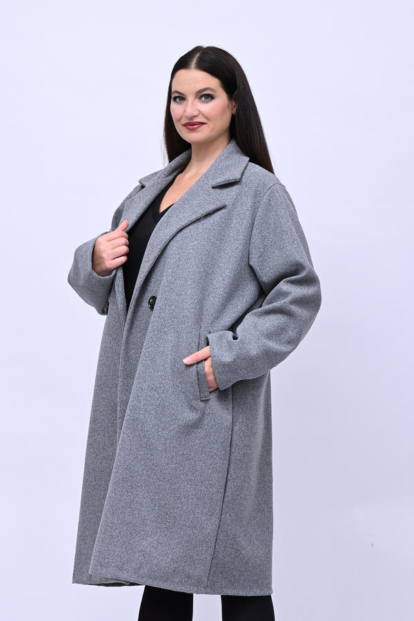 Cappotto over doppio petto - Grigio