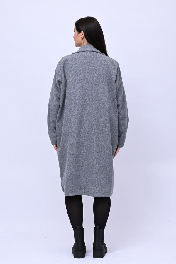 Cappotto over doppio petto - Grigio