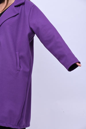 Cappotto over doppio petto - Viola