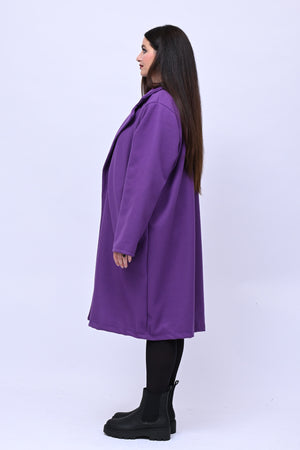 Cappotto over doppio petto - Viola