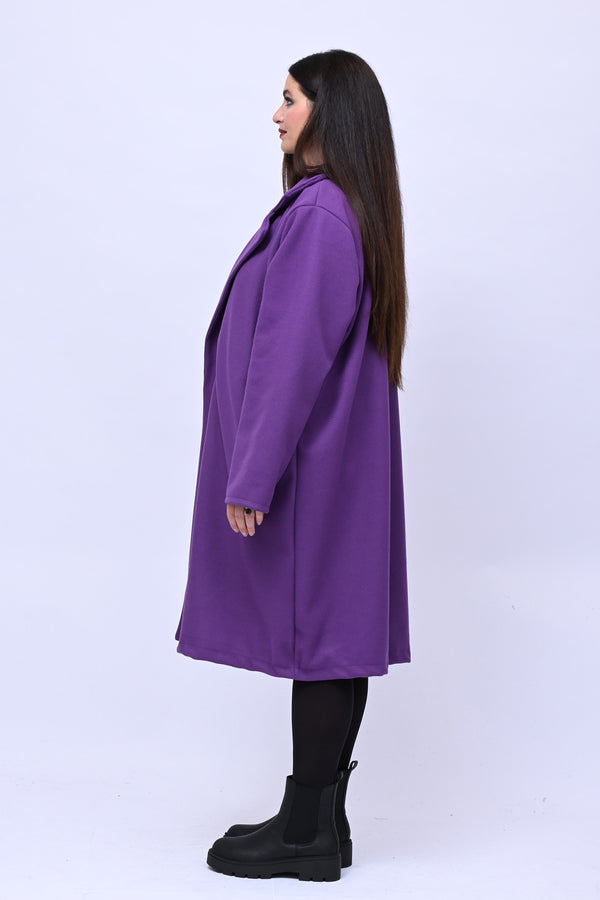 Cappotto over doppio petto - Viola