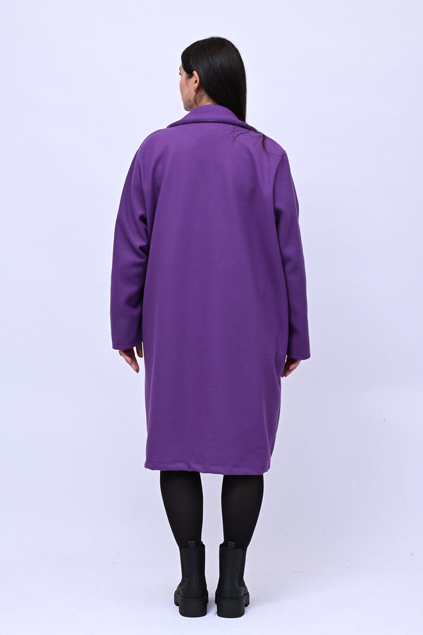 Cappotto over doppio petto - Viola