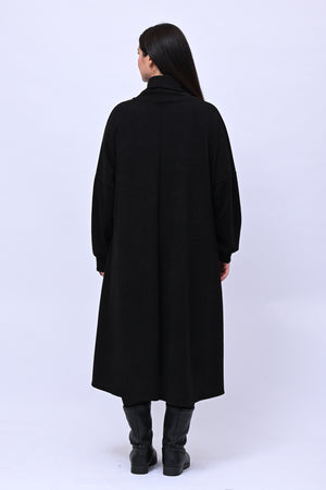 Abito calda viscosa collone - Nero