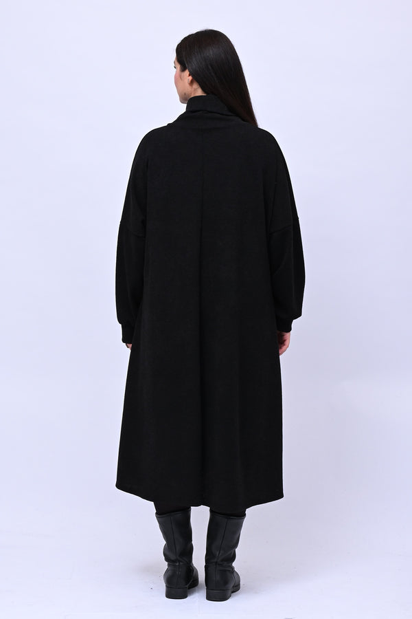 Abito calda viscosa collone - Nero