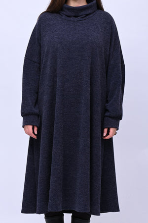 Abito calda viscosa collone - Blu