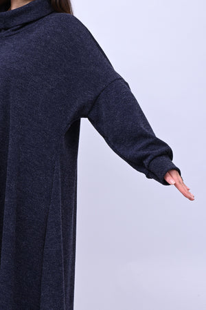 Abito calda viscosa collone - Blu