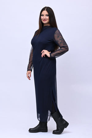 Abito lungo tulle - BLU