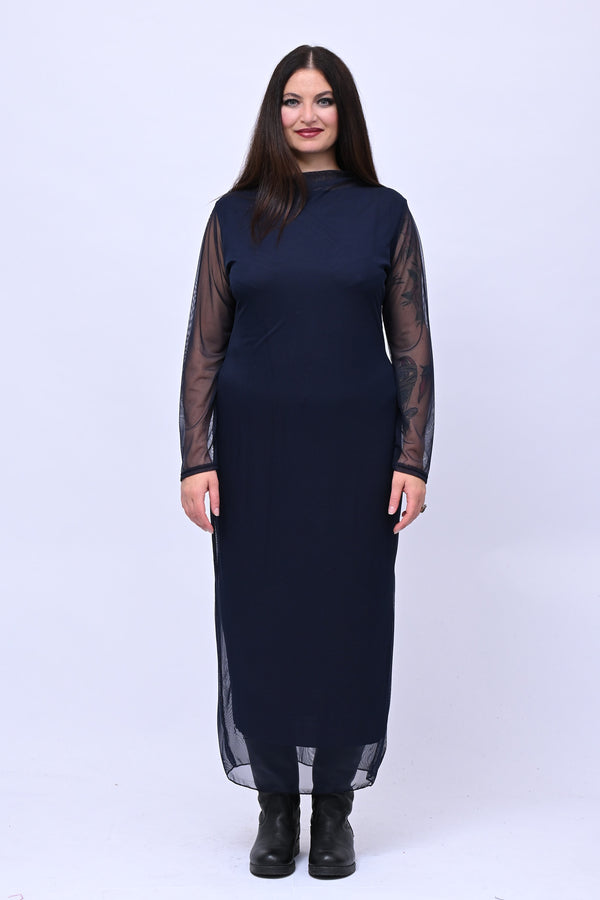 Abito lungo tulle - BLU