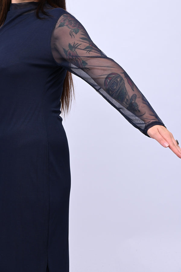 Abito lungo tulle - BLU