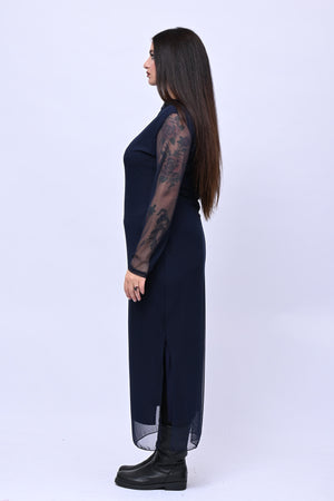 Abito lungo tulle - BLU