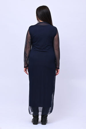 Abito lungo tulle - BLU