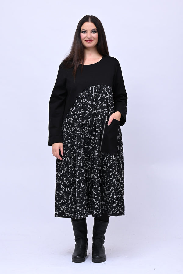 Abito vernice zip - Greige