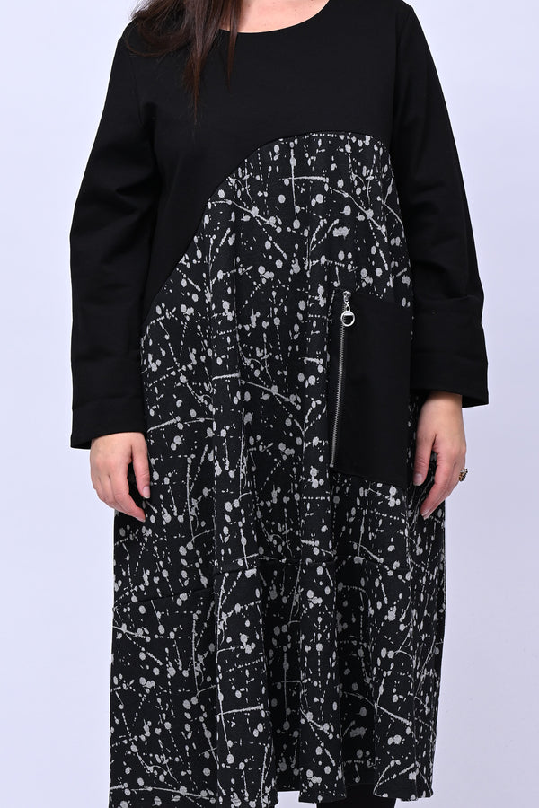 Abito vernice zip - Greige