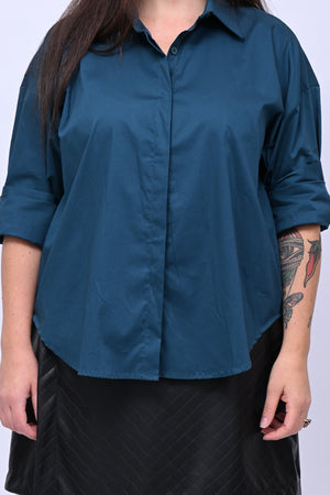 Camicia basic cotone - Ottanio