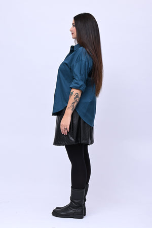 Camicia basic cotone - Ottanio