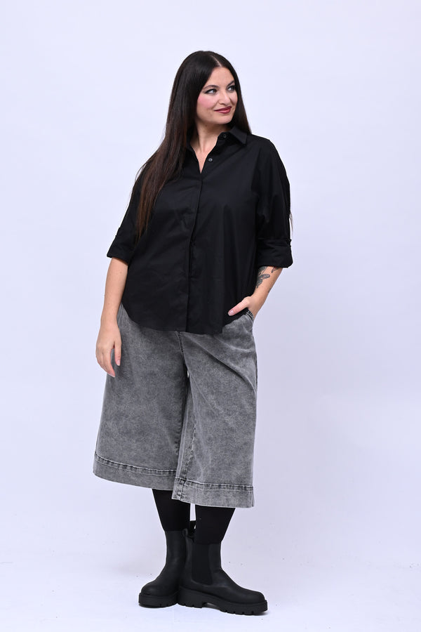 Bermuda Jeans lavato - Grigio