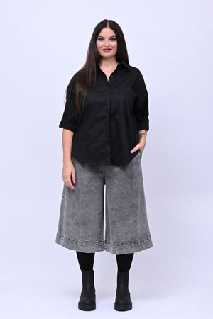 Bermuda Jeans lavato - Grigio