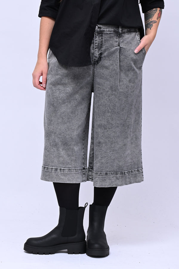 Bermuda Jeans lavato - Grigio