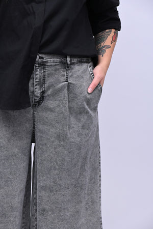 Bermuda Jeans lavato - Grigio