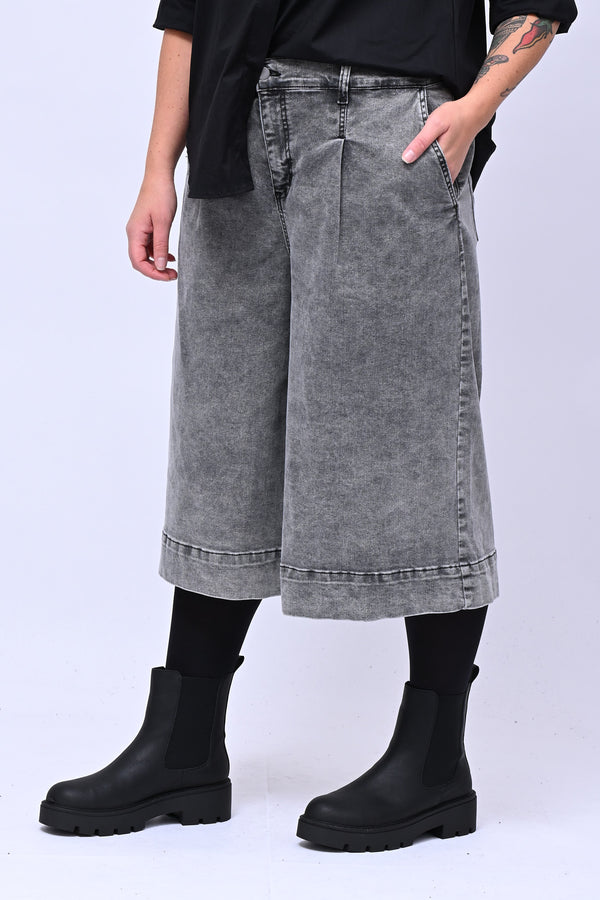 Bermuda Jeans lavato - Grigio