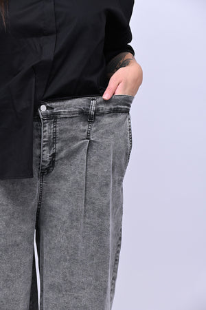 Bermuda Jeans lavato - Grigio