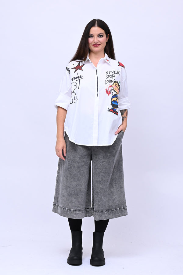 Camicia over Snoopy - Bianco
