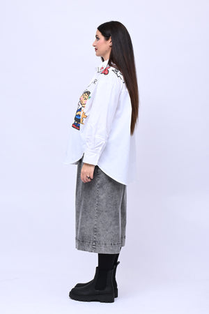 Camicia over Snoopy - Bianco