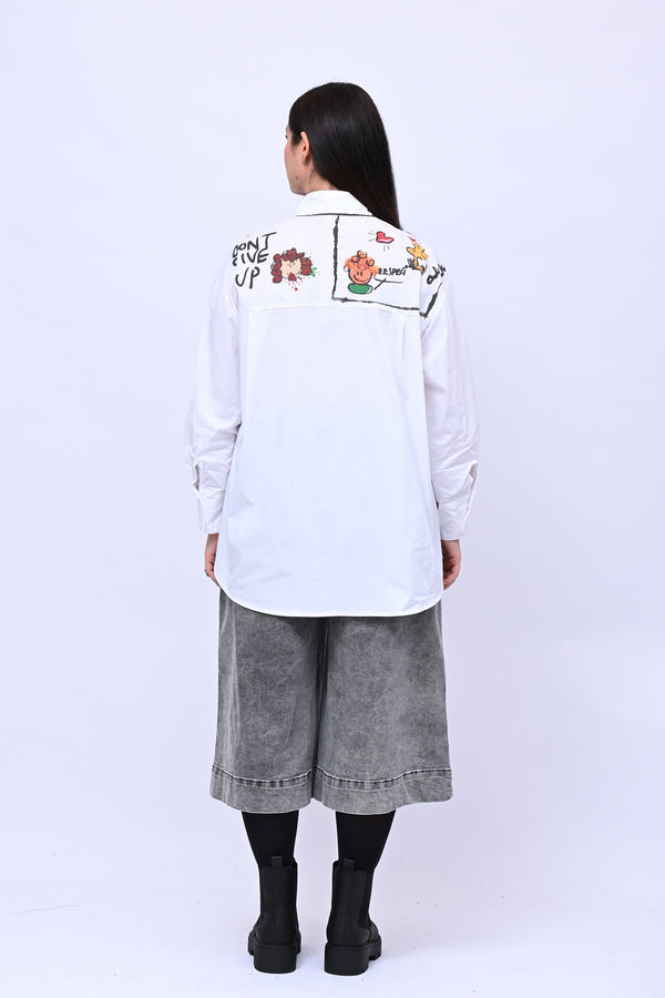 Camicia over Snoopy - Bianco