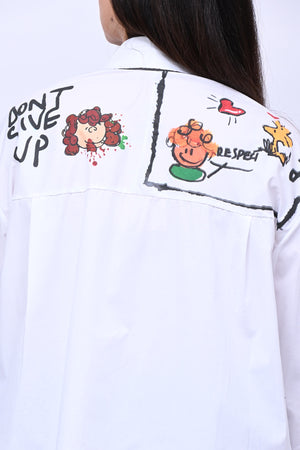 Camicia over Snoopy - Bianco