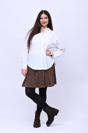 Camicia basic cotone - Bianco