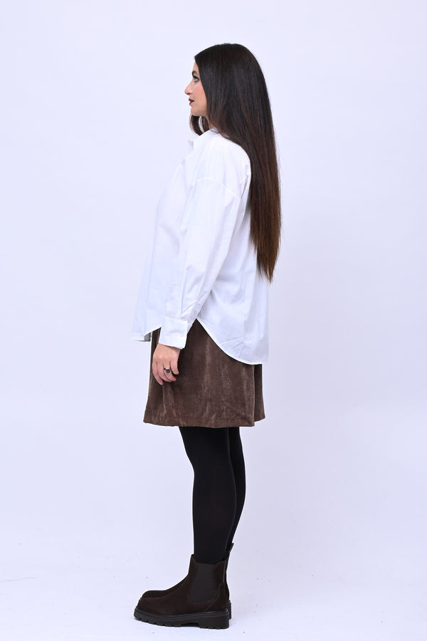 Camicia basic cotone - Bianco