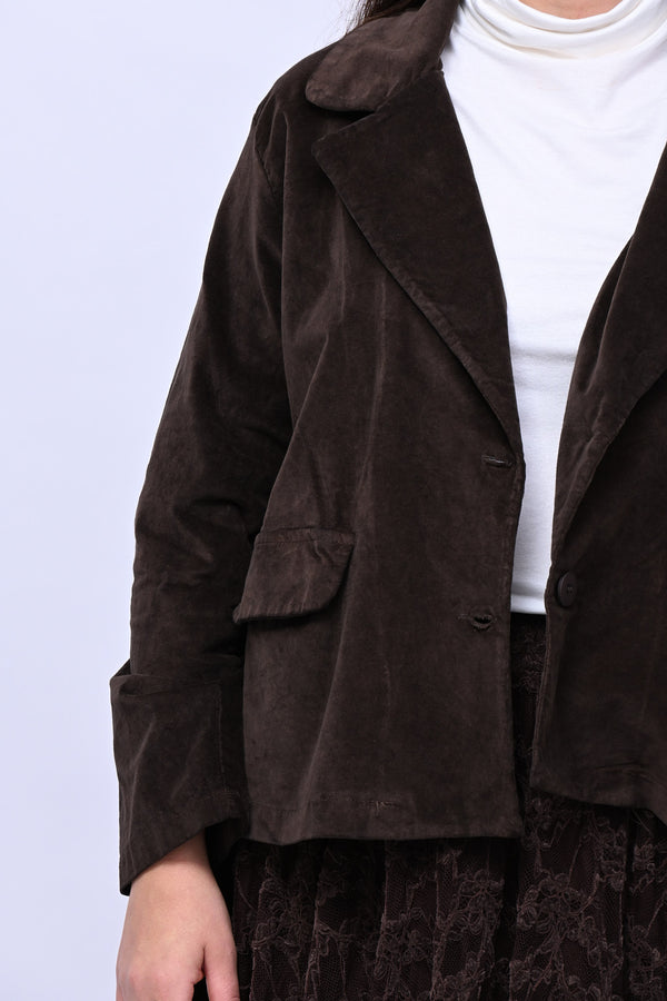 Blazer velluto - Moro