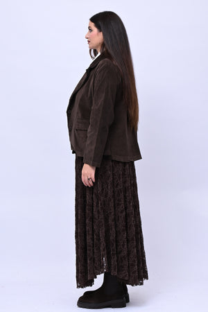 Blazer velluto - Moro