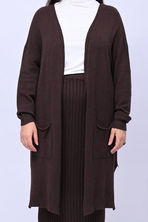 Cardigan calda viscosa lungo - Moro