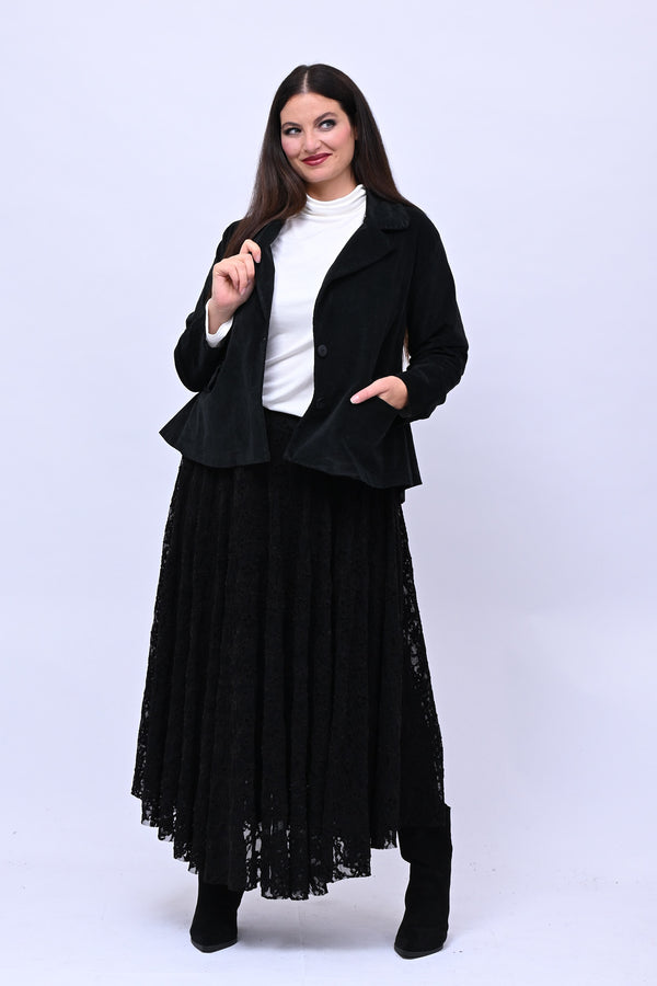 Blazer velluto - Nero