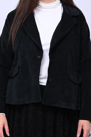Blazer velluto - Nero