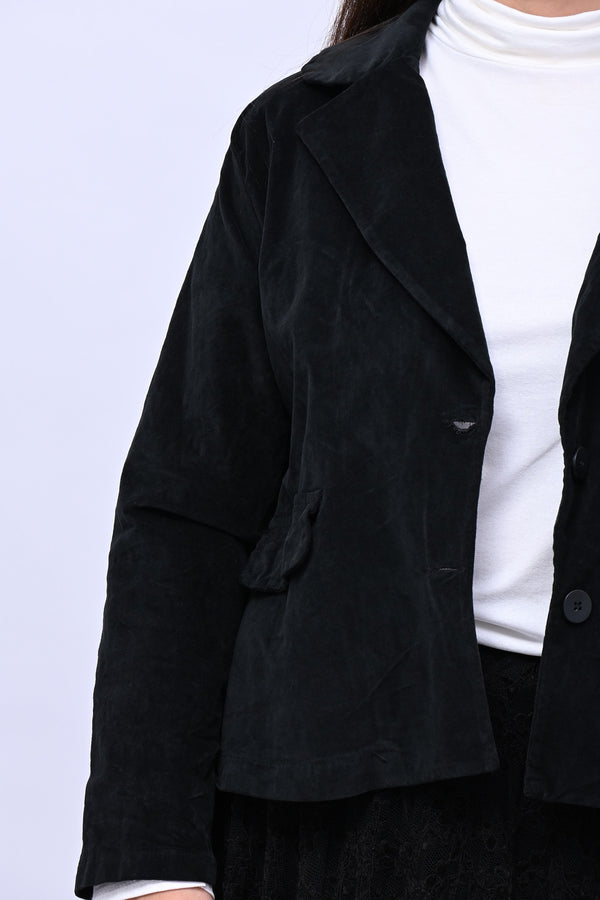 Blazer velluto - Nero