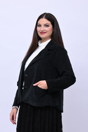 Blazer velluto - Nero
