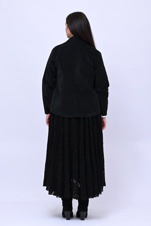 Blazer velluto - Nero