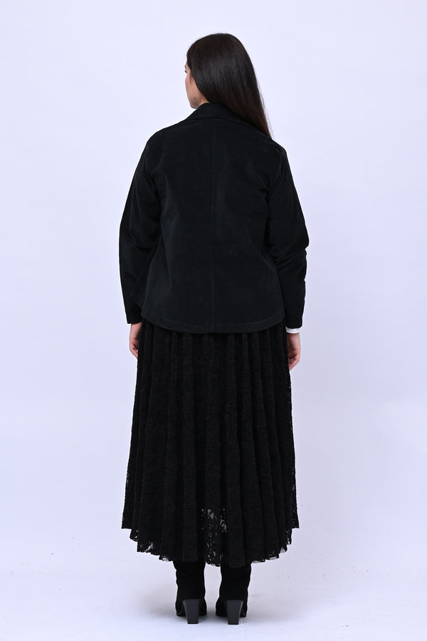 Blazer velluto - Nero