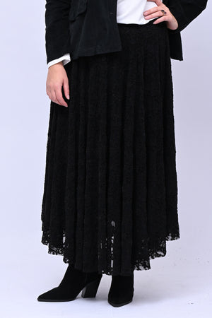 Gonna pizzo ruota - Nero
