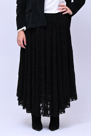 Gonna pizzo ruota - Nero