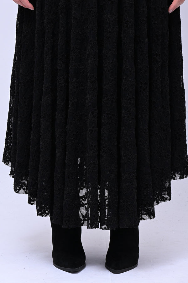 Gonna pizzo ruota - Nero