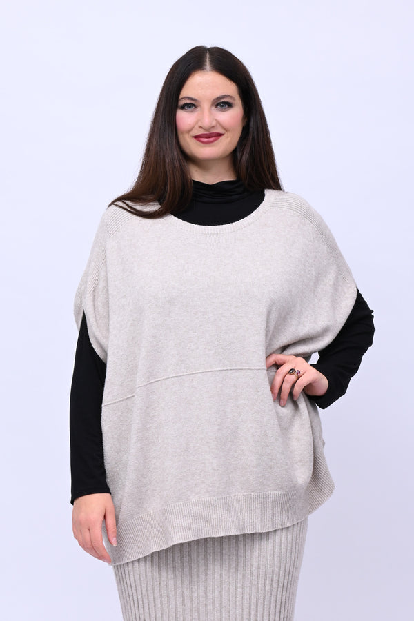 Gilet scatola calda viscosa - Visone